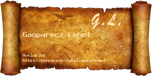 Gasparecz Lehel névjegykártya